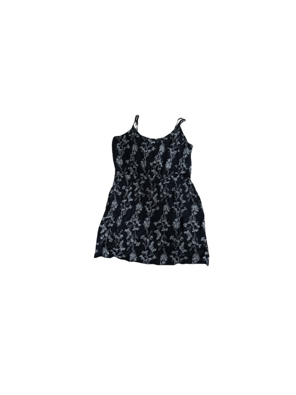 Old Navy Black/White Floral Spaghetti Strap Sundress Size XL